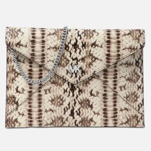 Michael Kors Barbara Snakeskin Envelope Clutch